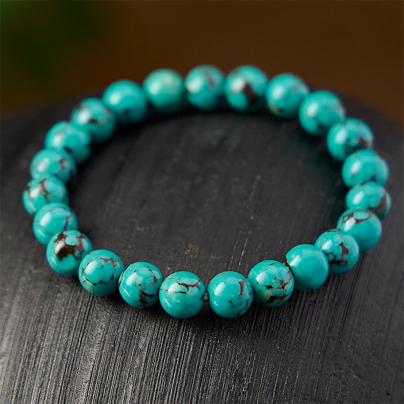 Buddha Stones Bracciale protettivo con perline turchesi - image 2