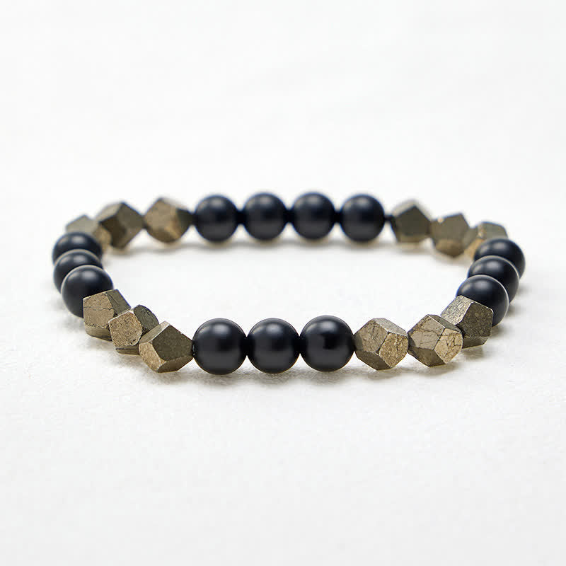 Buddha Stones Bracciale vintage con perline sfaccettate di pirite Wealth - image 4