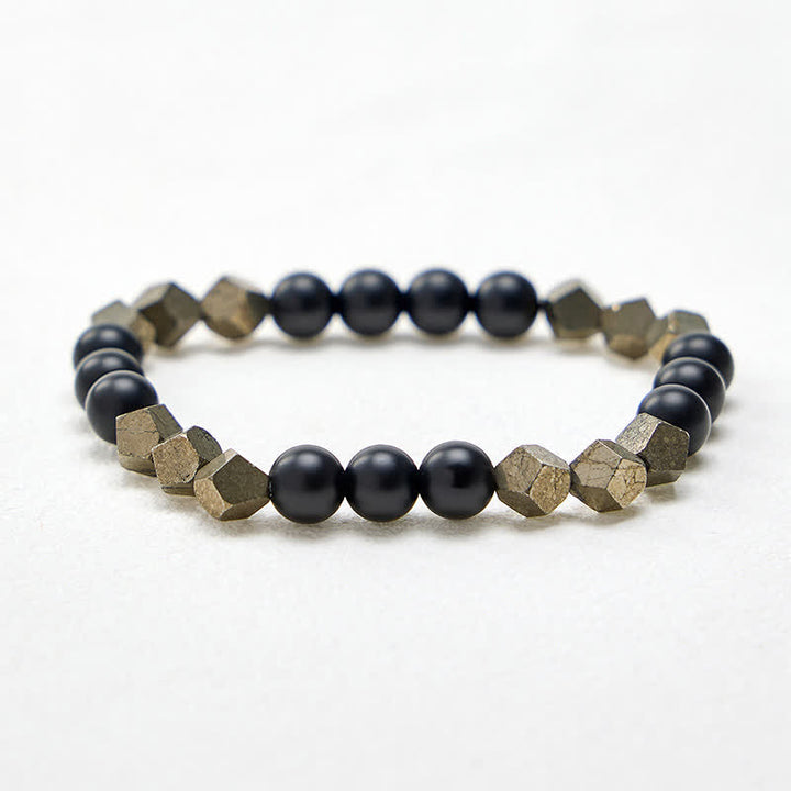 Buddha Stones Bracciale vintage con perline sfaccettate di pirite Wealth - image 4