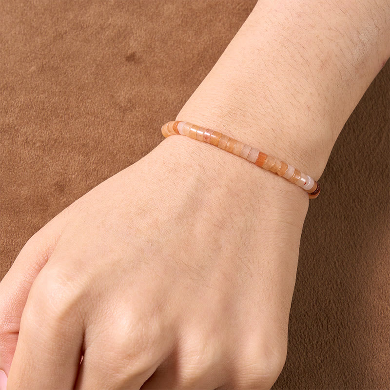 Buddha Stones Bracciale con perle piatte a taglio dritto in lapislazzuli Truth - image 14