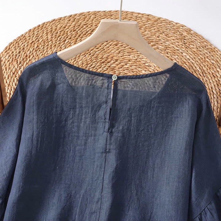 Buddha Stones T-shirt da donna a maniche corte, stile boho estivo casual, con stampa floreale. - image 9