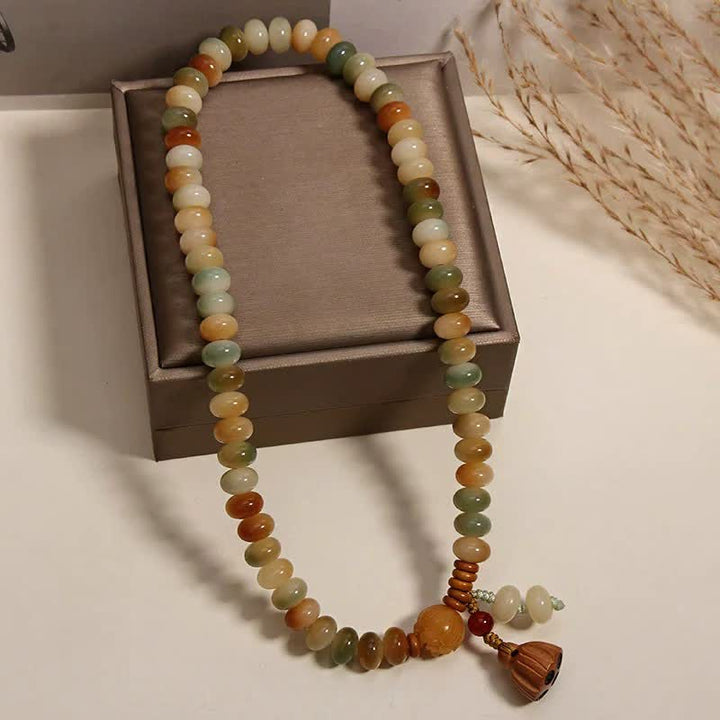 Buddha Stones Bracciale a doppio giro con loto bianco Bodhi Seed Bodhi Purificazione - image 4