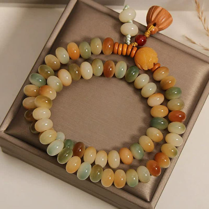 Buddha Stones Bracciale a doppio giro con loto bianco Bodhi Seed Bodhi Purificazione - image 3