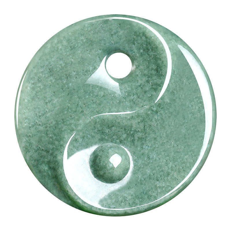Buddha Stones Collana con cordino intrecciato in giada verde con simbolo Yin Yang e equilibrio - image 10