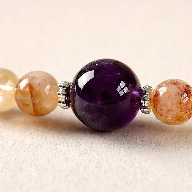 Buddha Stones Bracciale doppio avvolgente in citrino Pi Xiu, simbolo di abbondanza e ricchezza. - image 16