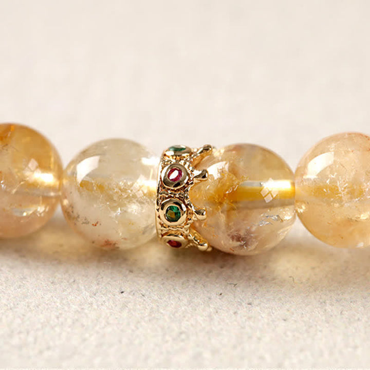 Buddha Stones Bracciale doppio avvolgente in citrino Pi Xiu, simbolo di abbondanza e ricchezza. - image 17