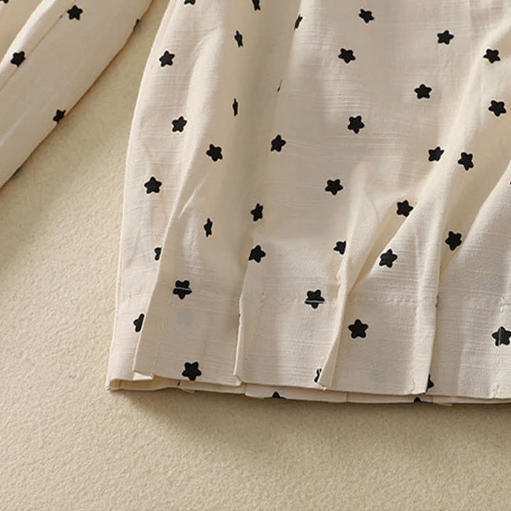 Buddha Stones Pantaloni capri da donna stile boho casual primavera estate con coulisse a righe, motivo ramo e stella, pantaloni harem con tasca - image 11