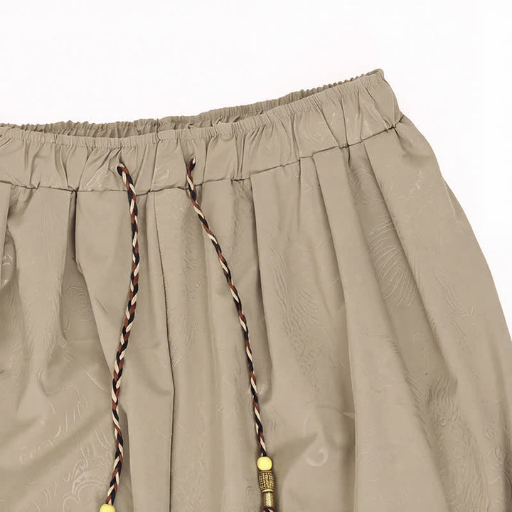 Buddha Stones Pantaloni harem da uomo stile Tang, casual, primavera/estate, con coulisse e tasca, modello corto. - image 11