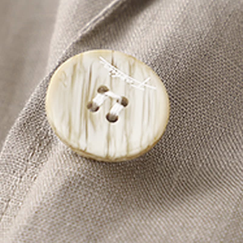 Buddha Stones Camicia da donna a maniche a tre quarti, tinta unita, casual, minimalista, con taschino, ideale per primavera/estate. - image 17
