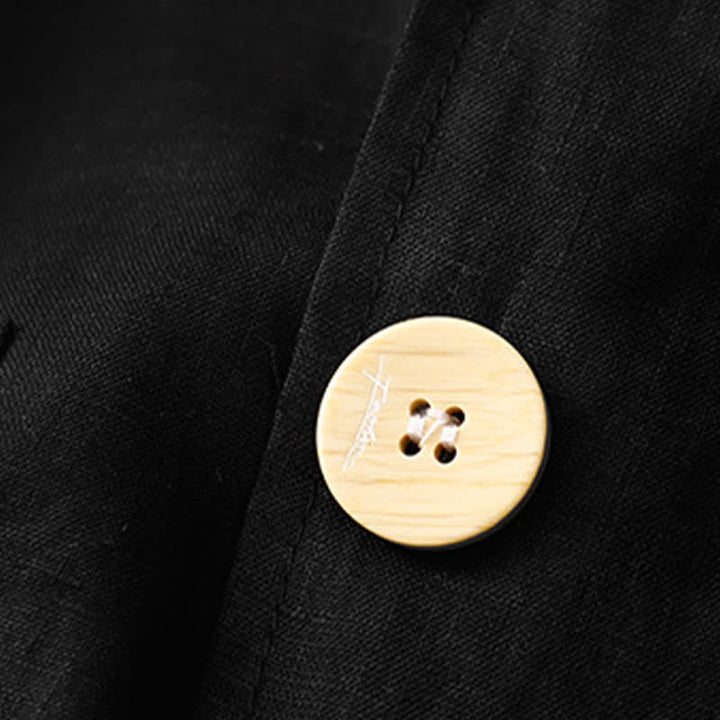 Buddha Stones Camicia da donna a maniche a tre quarti, tinta unita, casual, minimalista, con taschino, ideale per primavera/estate. - image 30