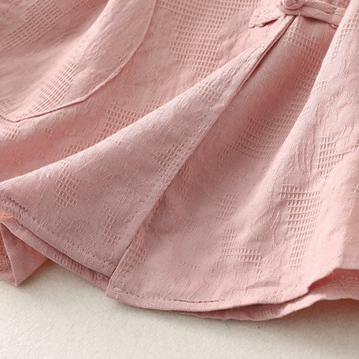 Buddha Stones Camicia da donna a maniche lunghe, stile Tang, con colletto alla coreana, bottoni a rana, tinta unita, ideale per primavera e autunno, con taschino. - image 14