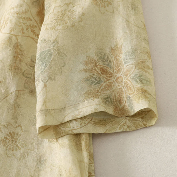 Buddha Stones Abito da donna primaverile elegante in stile boho con stampa floreale e maniche lunghe. - image 7