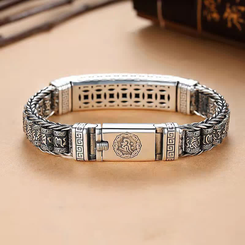 Buddha Stones Bracciale di protezione in rame Om Mani Padme Hum - image 1