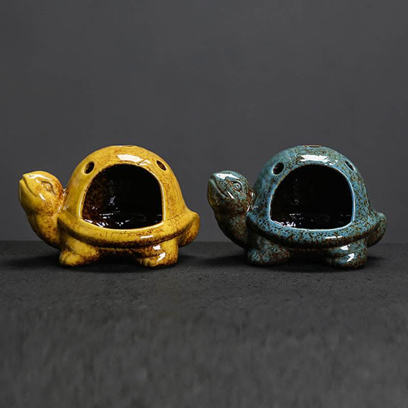 Buddha Stones Bruciatore di incenso in ceramica a forma di tartaruga - image 16