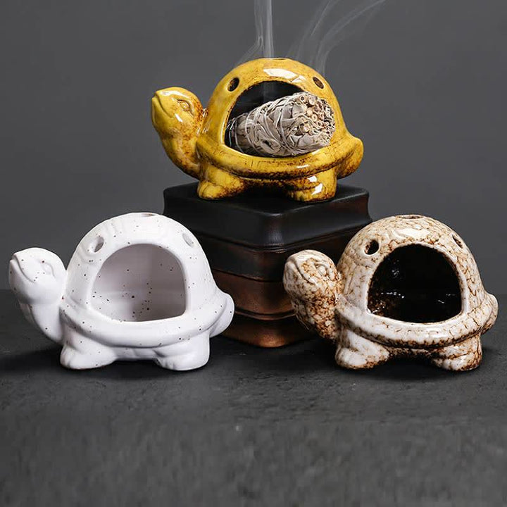 Buddha Stones Bruciatore di incenso in ceramica a forma di tartaruga - image 18