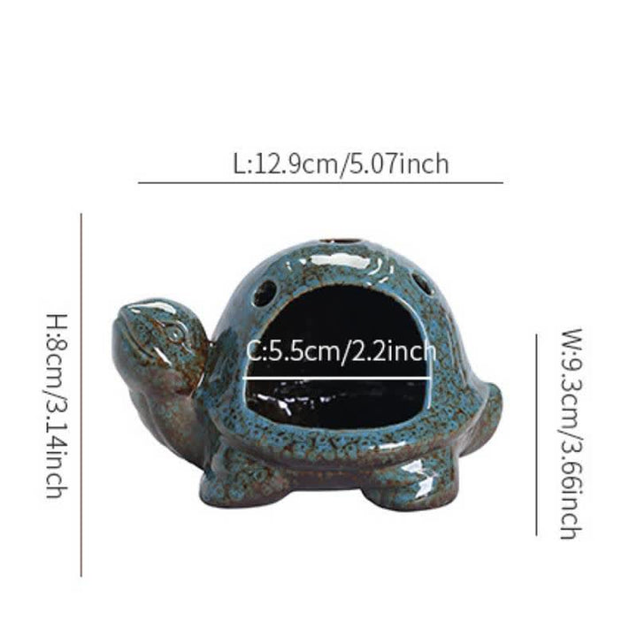 Buddha Stones Bruciatore di incenso in ceramica a forma di tartaruga - image 3