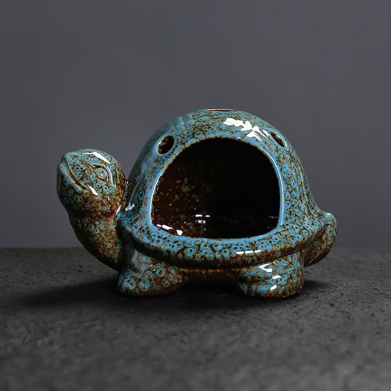 Buddha Stones Bruciatore di incenso in ceramica a forma di tartaruga - image 1