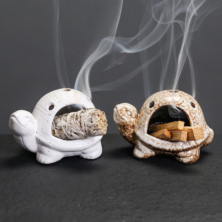 Buddha Stones Bruciatore di incenso in ceramica a forma di tartaruga - image 17