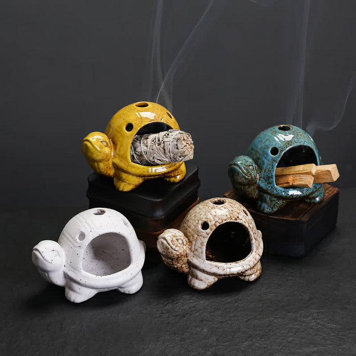 Buddha Stones Bruciatore di incenso in ceramica a forma di tartaruga - image 21