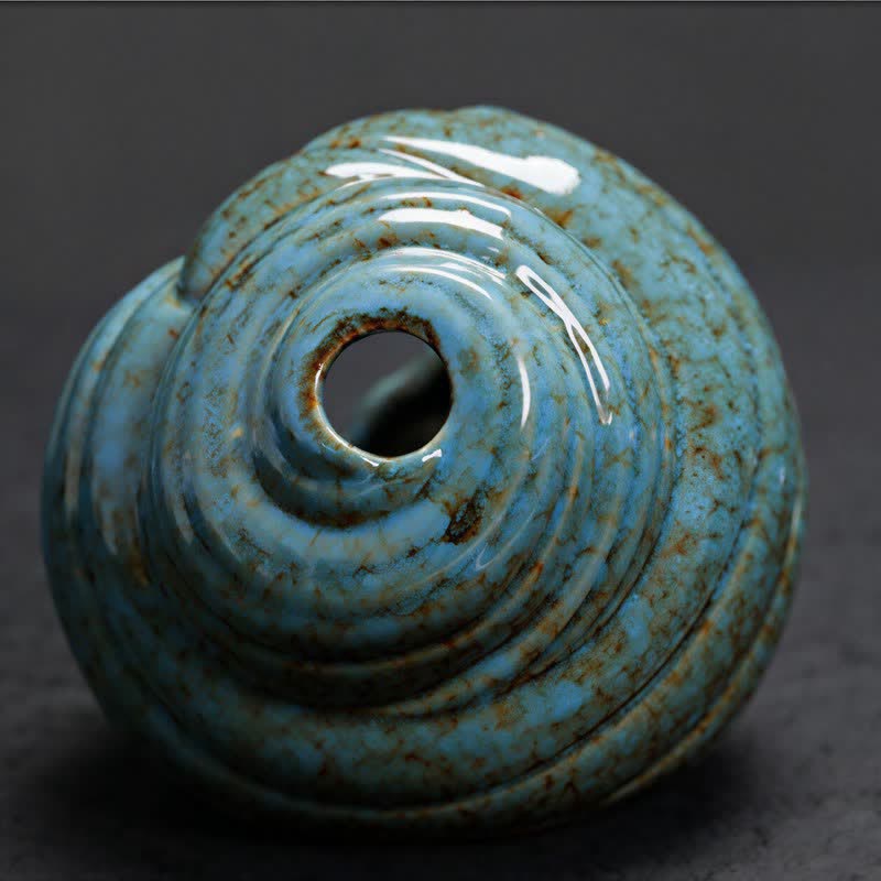 Buddha Stones Bruciatori di incenso in ceramica Shankha, conchiglia purificatrice. - image 3
