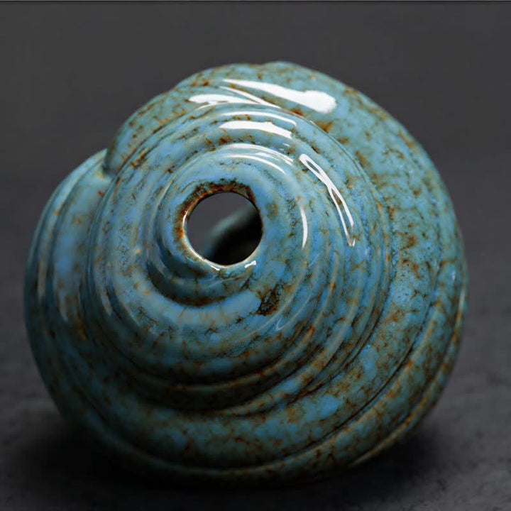 Buddha Stones Bruciatori di incenso in ceramica Shankha, conchiglia purificatrice. - image 3