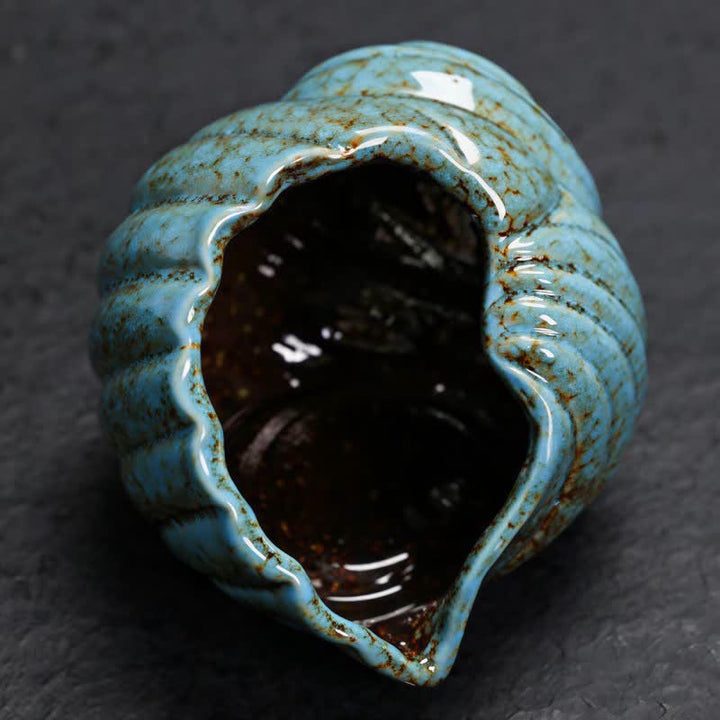 Buddha Stones Bruciatori di incenso in ceramica Shankha, conchiglia purificatrice. - image 2