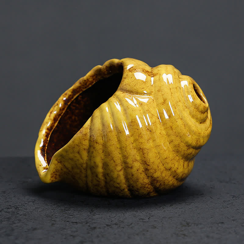 Buddha Stones Bruciatori di incenso in ceramica Shankha, conchiglia purificatrice. - image 14