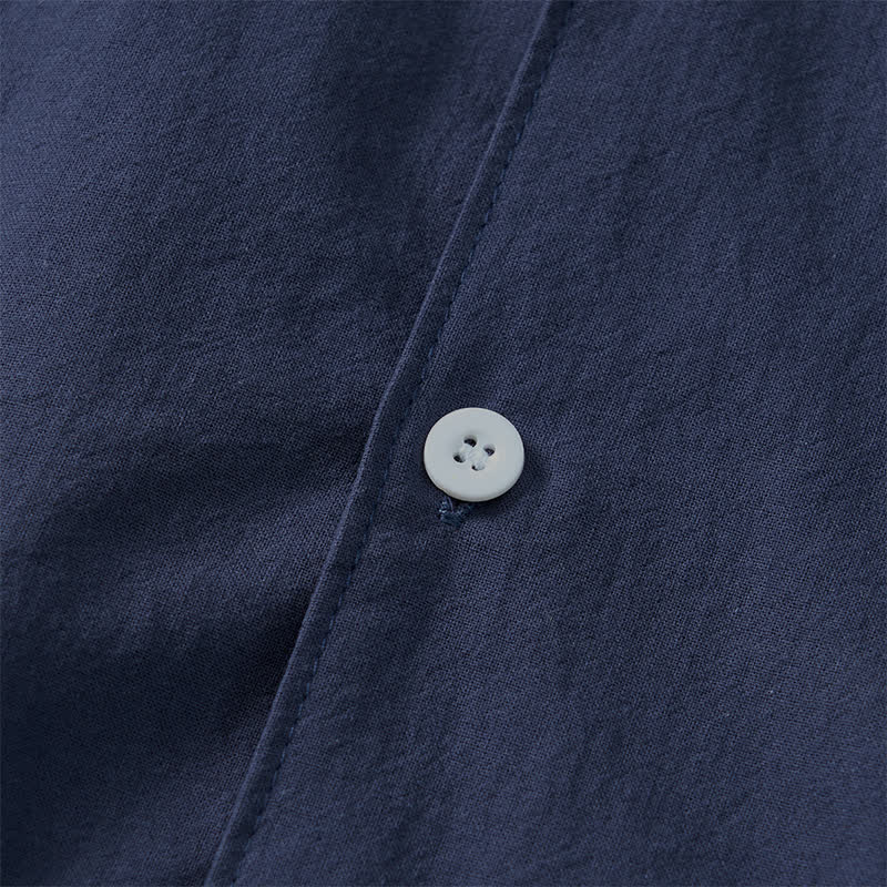 Buddha Stones Camicie da uomo a maniche lunghe, classiche, minimaliste, con bottoni, tinta unita, per primavera/autunno. - image 15