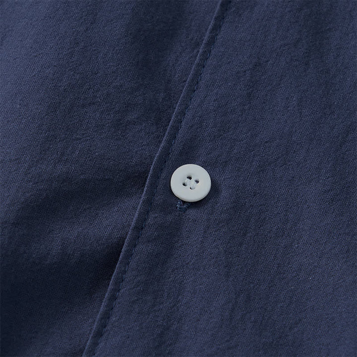 Buddha Stones Camicie da uomo a maniche lunghe, classiche, minimaliste, con bottoni, tinta unita, per primavera/autunno. - image 15