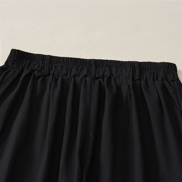 Buddha Stones Pantaloni casual basici da donna a gamba dritta con tasche, ideali per primavera/estate. - image 13