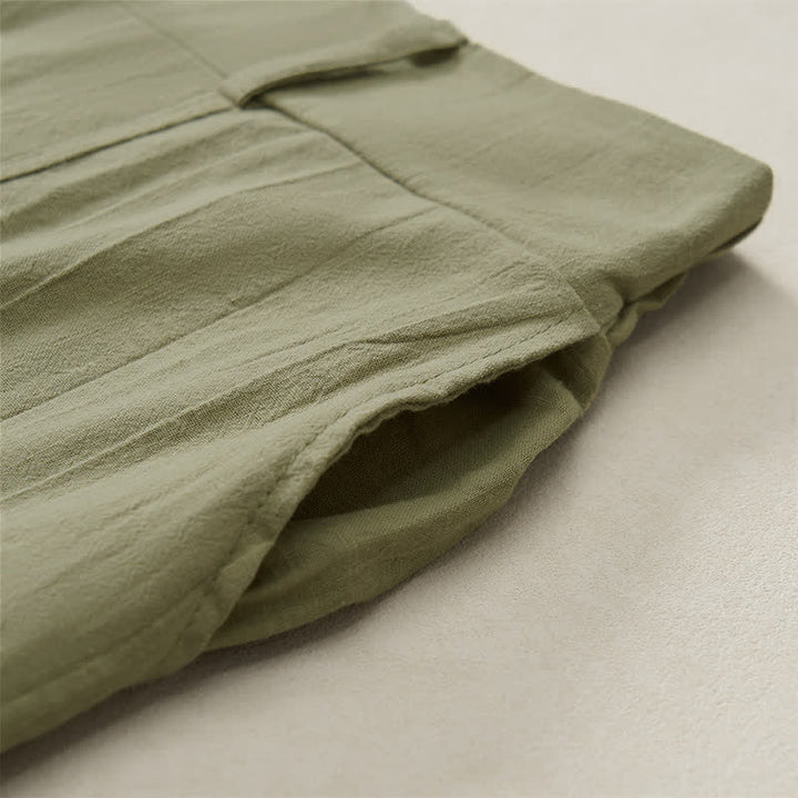 Buddha Stones Pantaloni casual basici da donna a gamba dritta con tasche, ideali per primavera/estate. - image 29