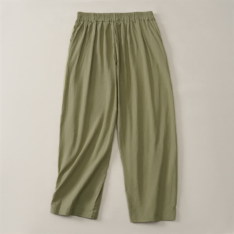 Buddha Stones Pantaloni casual basici da donna a gamba dritta con tasche, ideali per primavera/estate. - image 26