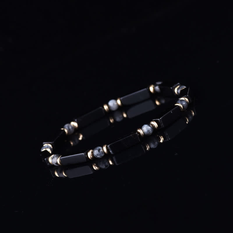 Buddha Stones Bracciale protettivo in onice nera con perline in rame - image 9
