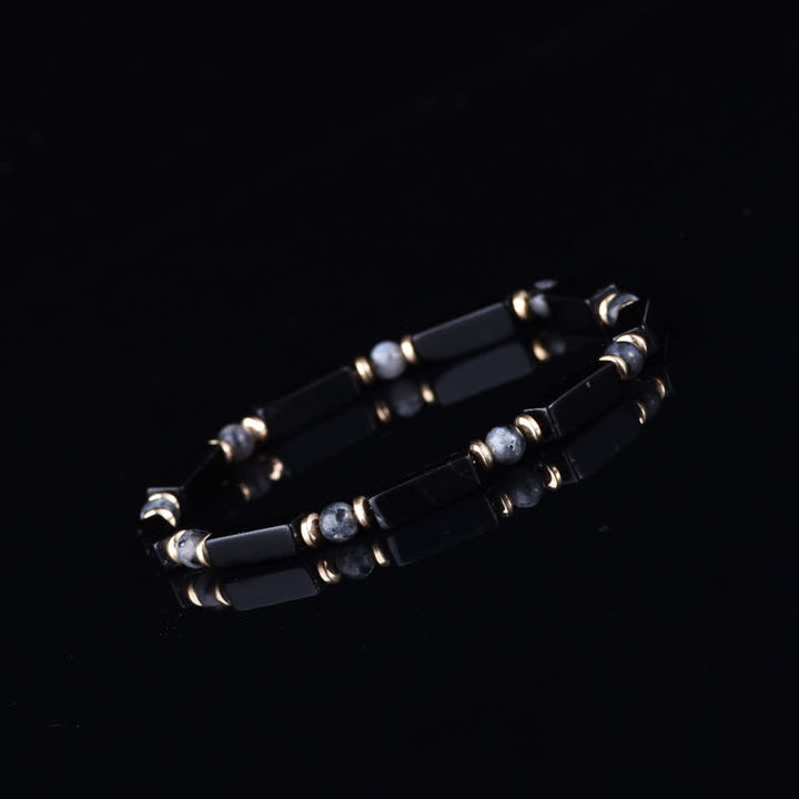 Buddha Stones Bracciale protettivo in onice nera con perline in rame - image 9