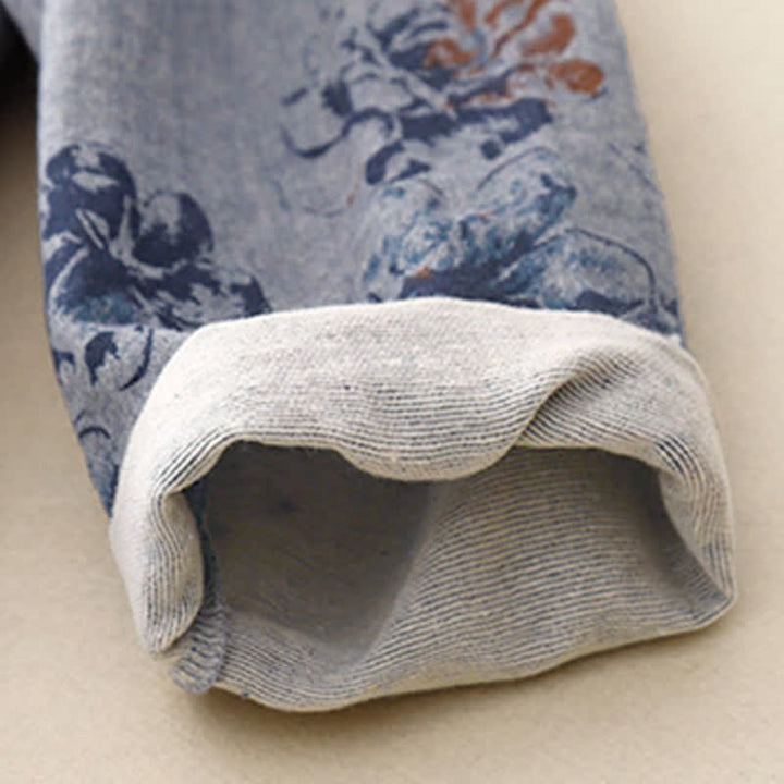 Buddha Stones Abito da donna a maniche lunghe, stile boho, con coulisse, scollo rotondo e stampa floreale, ideale per primavera e autunno, con tasche. - image 17