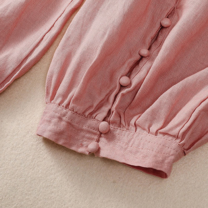 Buddha Stones Pantaloni corti basici casual da donna, tinta unita, per primavera/estate, modello harem con tasche. - image 12