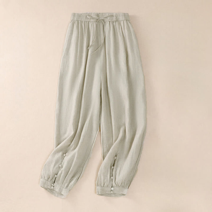 Buddha Stones Pantaloni corti basici casual da donna, tinta unita, per primavera/estate, modello harem con tasche. - Biancheria - US8-10, UK/AU12-14, EU40-42 (2XL) - image 15