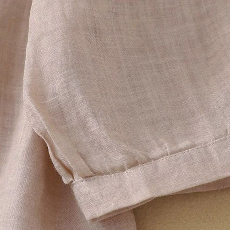 Buddha Stones Camicia da donna con maniche a tre quarti, scollo rotondo e bottoni semplici - image 17