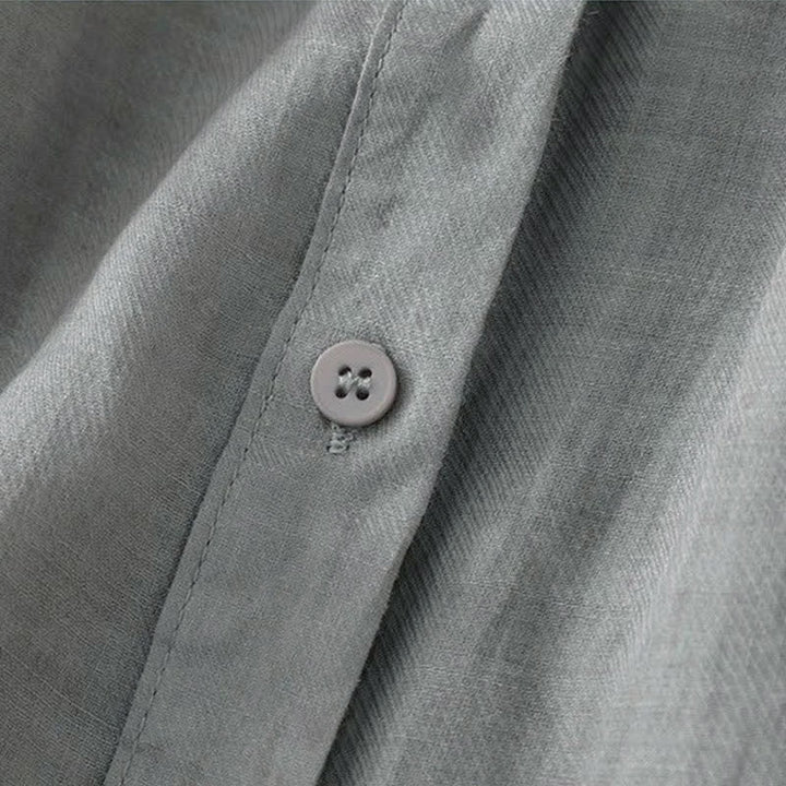 Buddha Stones Camicia da donna con maniche a tre quarti, scollo rotondo e bottoni semplici - image 2