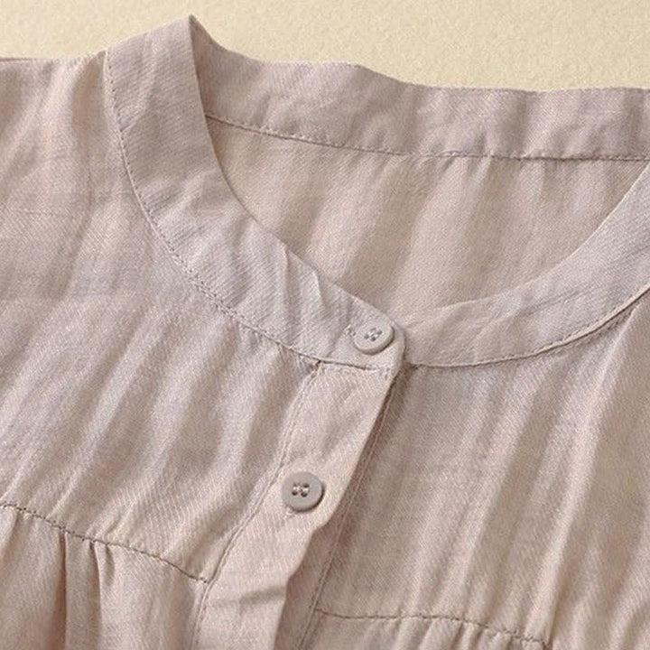 Buddha Stones Camicia da donna con maniche a tre quarti, scollo rotondo e bottoni semplici - image 16