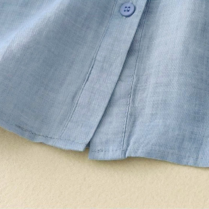 Buddha Stones Camicia da donna con maniche a tre quarti, scollo rotondo e bottoni semplici - image 8