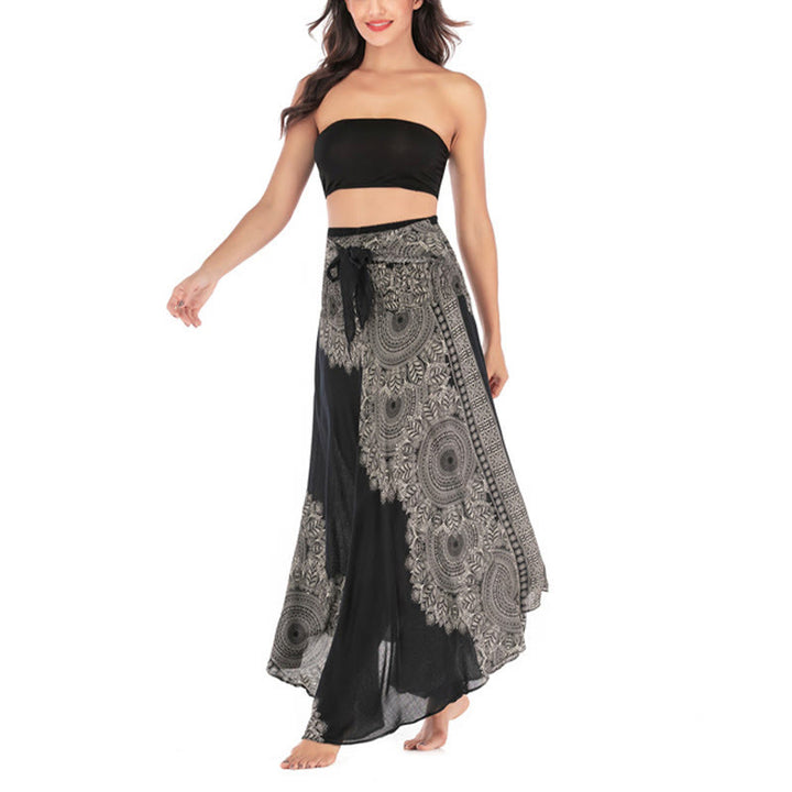 Abito da spiaggia con gonna a fiori e mandala boho in stile Buddha Stones Two - image 14