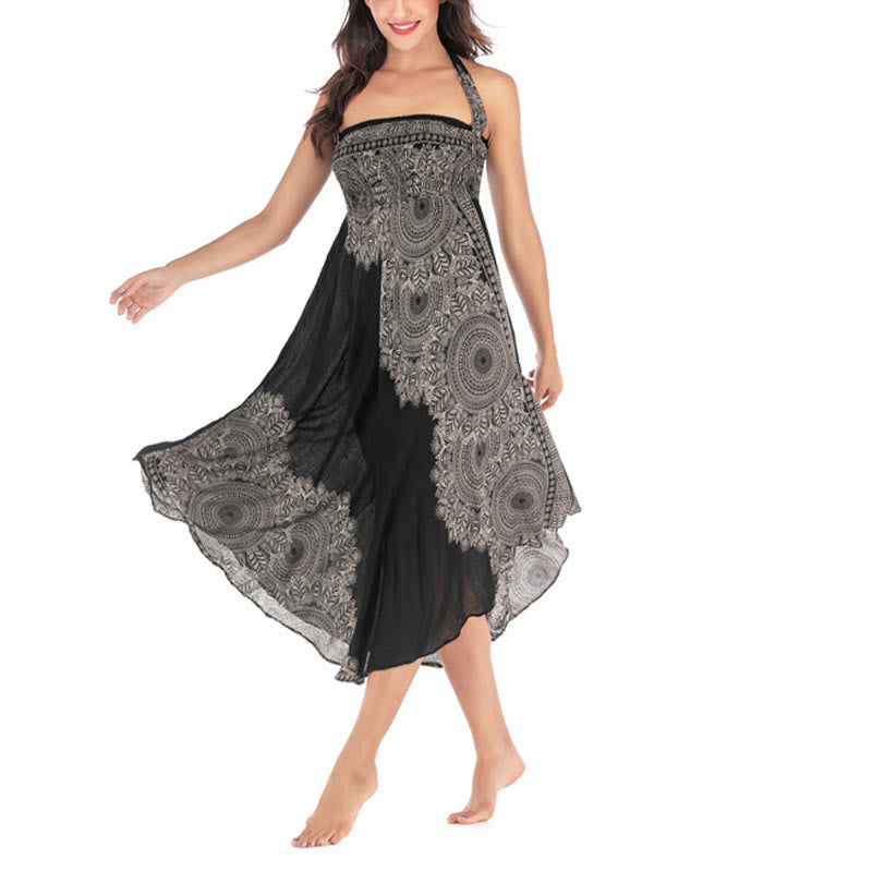Abito da spiaggia con gonna a fiori e mandala boho in stile Buddha Stones Two - image 19
