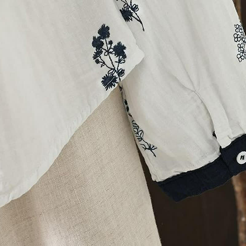 Buddha Stones Camicie da donna a maniche lunghe, stile vintage, con bottoni, a fantasia floreale, perfette per primavera e autunno. - image 10