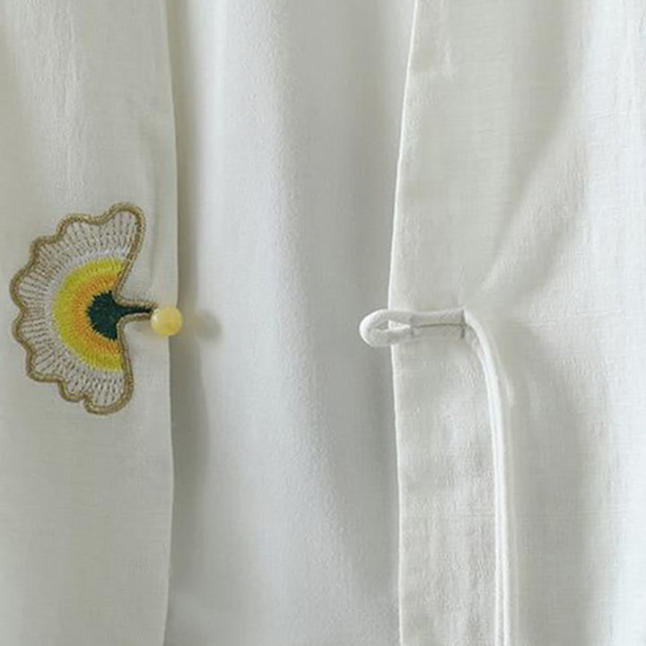 Buddha Stones Camicia da donna a maniche lunghe, casual, minimalista, con coulisse, ricami e tinta unita, ideale per primavera/estate. - image 16