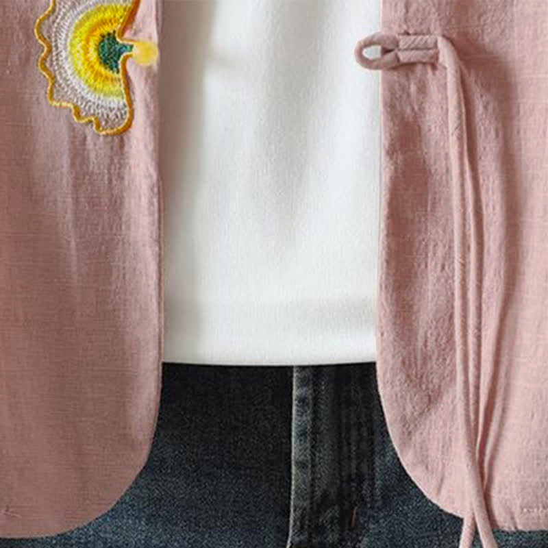 Buddha Stones Camicia da donna a maniche lunghe, casual, minimalista, con coulisse, ricami e tinta unita, ideale per primavera/estate. - image 13