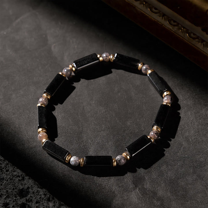 Buddha Stones Bracciale protettivo in onice nera con perline in rame - image 4