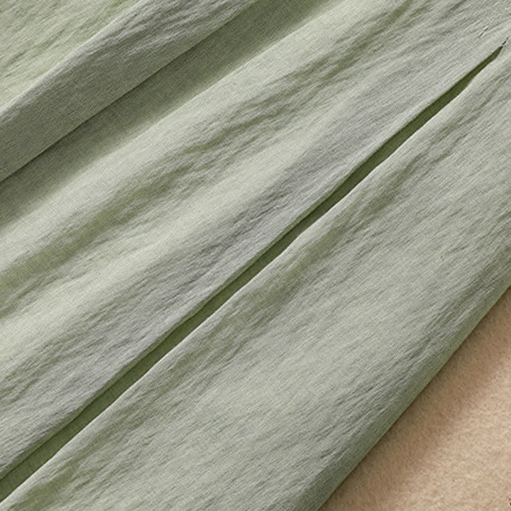 Gonna da donna 7-8 con pieghe a contrasto e allacciatura, modello casual Buddha Stones, lunghezza 7-8. - image 29