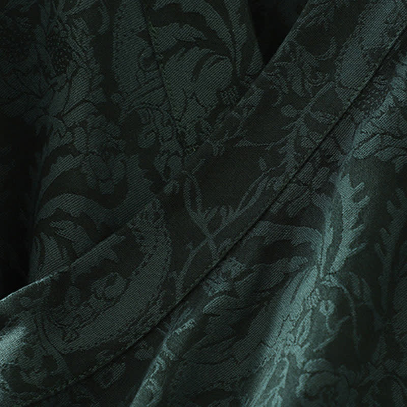 Buddha Stones Kimono da donna autunnale stile Tang vintage con coulisse e stampa floreale. - image 4