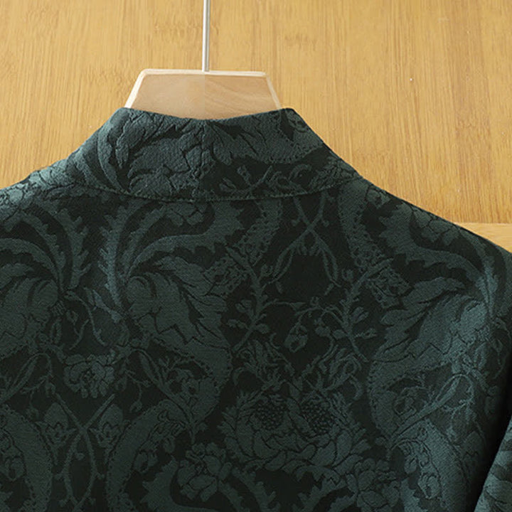 Buddha Stones Kimono da donna autunnale stile Tang vintage con coulisse e stampa floreale. - image 3